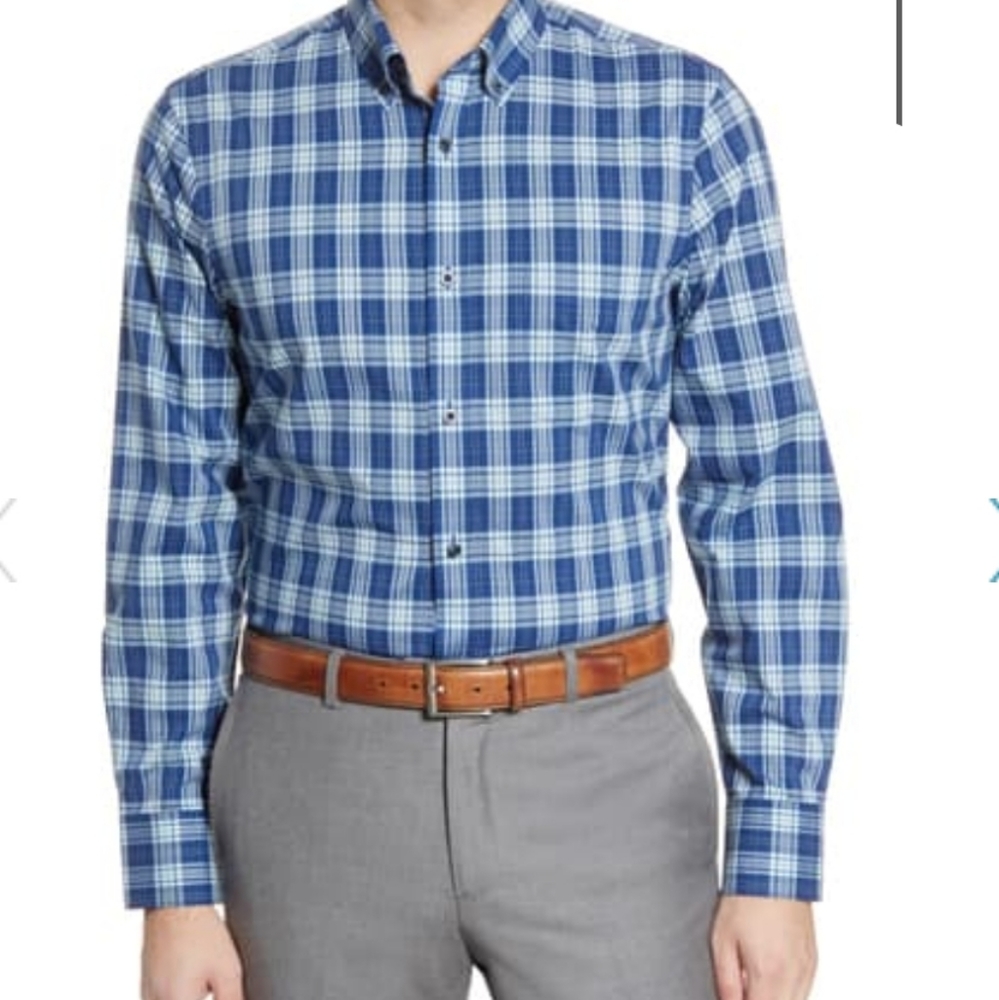 Nordstrom Tech-Smart Regular Fit Walter Plaid - image 1